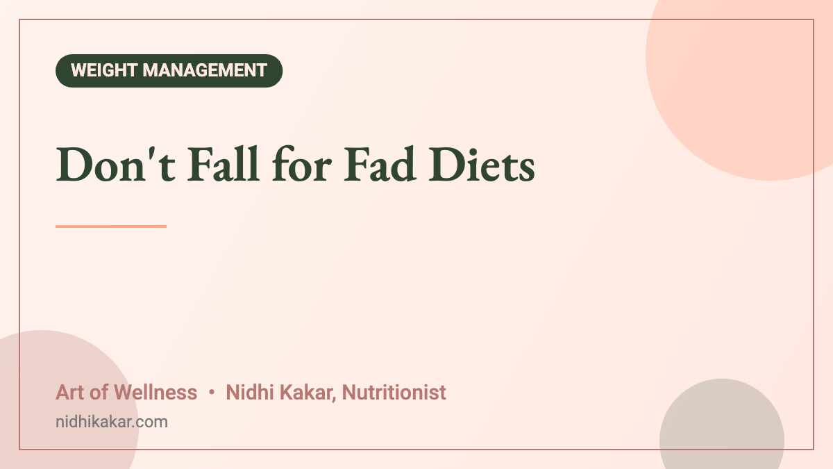 Don't Fall for Fad Diets - Art of Wellness blog featured image