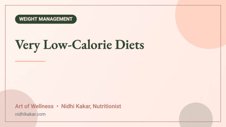 Very Low-Calorie Diets - Art of Wellness blog featured image